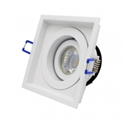 LYOUTHE square recessed adjustable gu10 die casting aluminum white grille downlights for office