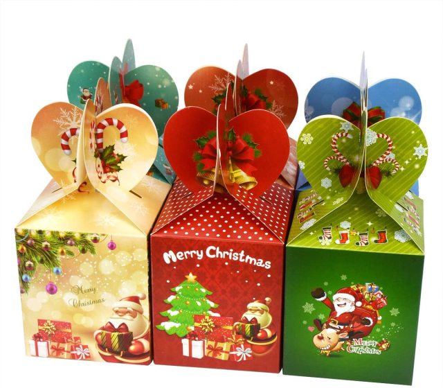 12pcs Cute Cartoon Gift Fruit Candy Box For Wedding Christmas Festival Party