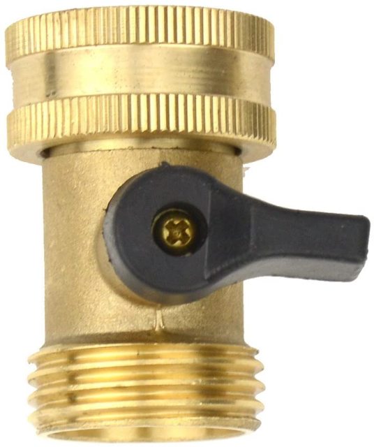 Brass Fittings Male Connector With Individual On/Off Valves Garden Tap Hose Adapter