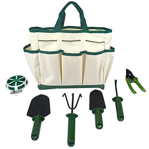 7 piece Garden Gardening Plant Hand Tool Set With Folding Storage Bag