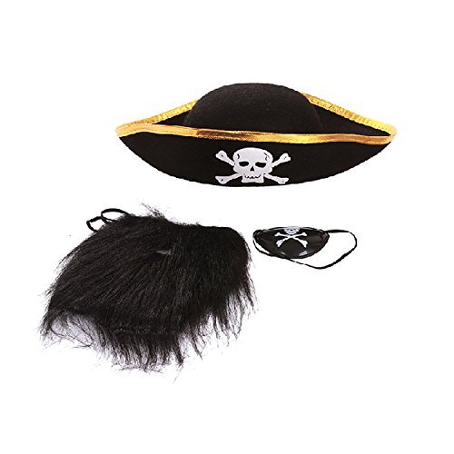 New Tricorn Pirate Captain Halloween Buccaneer Cosplay Costume Set For Kids