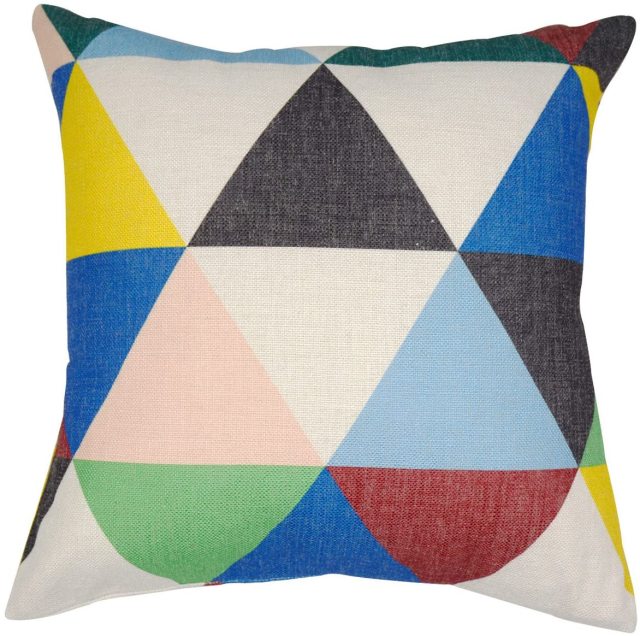 New Colorful Classic Plaid Sofa Cushion Cover Throw Pillow Case Cotton Linen 22 Inch Decor