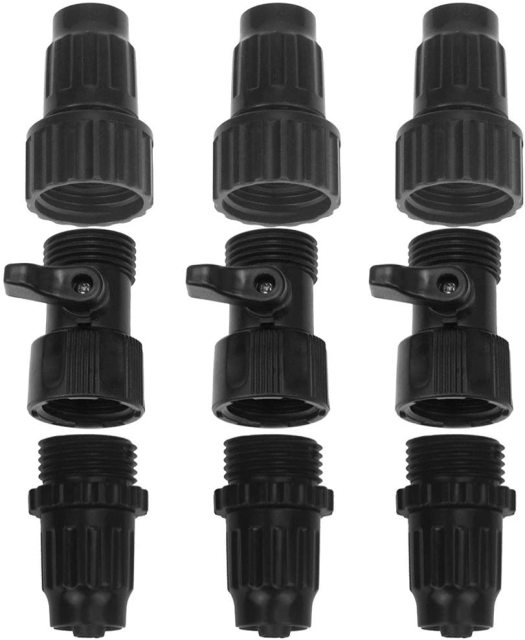 3Sets of Connectors for Garden Water Hose Expandable Xhose Female Male Repair Kit