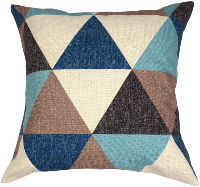 New Colorful Classic Plaid Sofa Cushion Cover Throw Pillow Case Cotton Linen 22 Inch Decor