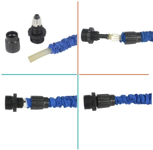 3Sets of Connectors for Garden Water Hose Expandable Xhose Female Male Repair Kit