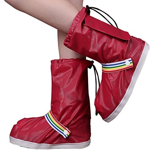 Thicken Sole New Design Fashion Thicken Reusable Waterproof Women Girls Shoes Overshoes Boot Gear Anti-slip