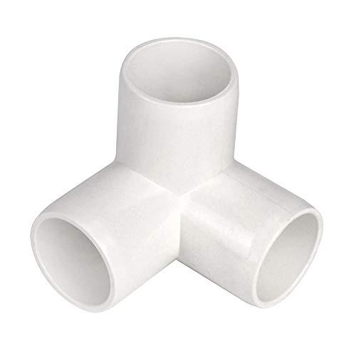 3 Way 1-1/4 Inch Tee PVC Fitting Build Heavy Duty Greenhouse Frame Furniture Connectors (Pack of 4)