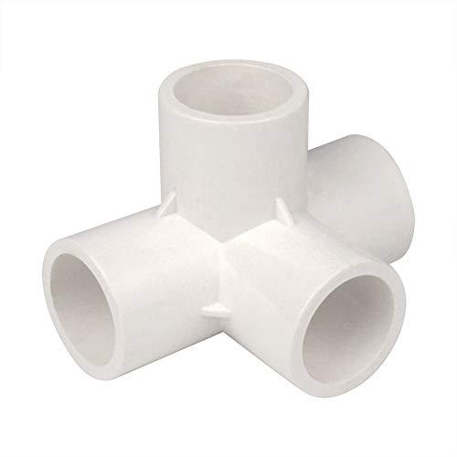 Gardeningwill 10Pcs 4 Way PVC Fitting Build Heavy Duty Greenhouse Frame Furniture Connectors