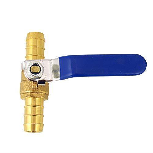 2PCS 3/4 Inch Hose Brass Barb x Barb Ball Valve Shut Off Switch for Garden Water Hose Oil Air Gas Fuel Line Pipe Fittings