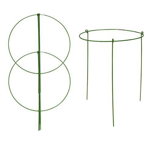 Sets Garden Mini Trellis Plant Single Hoop Support Ring 7" Dia x 11" High, 3 Legs