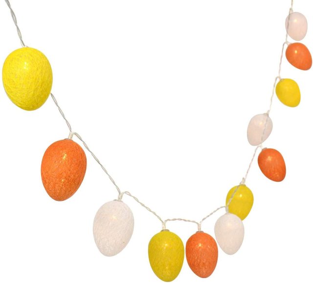 3M/10Ft 30 Yellow Orange Cotton Egg LED Easter Xmas Wedding Battery Operated String Fairy Light