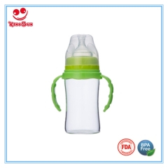 240ml Wide Neck Glass Baby Bottles with Handle