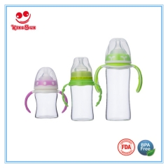 240ml Wide Neck Glass Baby Bottles with Handle