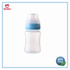 Food Grade Wide Neck Plastic Baby Feeding Bottle With Silicone Nipple