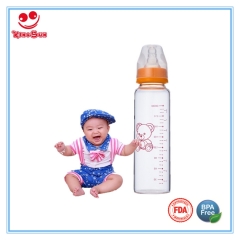 Standard Neck High Borosilicate Glass Baby Bottle 2oz/4oz/8oz