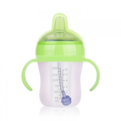 270ml Wide Neck Silicone Baby Bottles With Spout