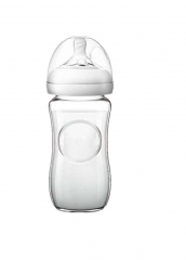 Wide Neck Plastic Baby Bottle With Anti-colic Nipple
