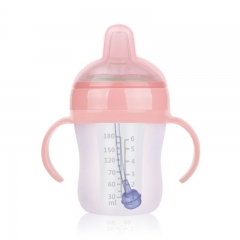 270ml Wide Neck Silicone Baby Bottles With Spout
