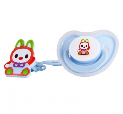 Food Grade Baby Pacifier with Chain Clips