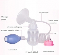 Breast Relever Pump Feeding Use Manual Breast Pump with Bottle