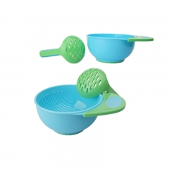 Manual Plastic Baby Feeding Grind Bowl