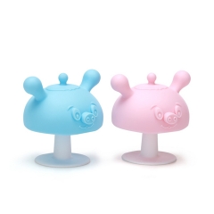 Infant Mushroom Baby Silicone Teether Cartoon Pig Baby Products