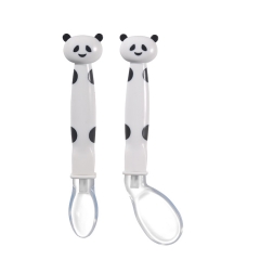 2pcs Panda Silicone Feeding Spoon Set with Storage Case