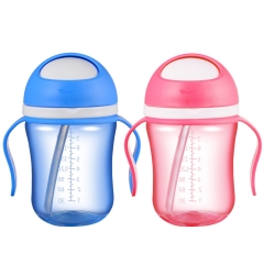 240ml Baby Sports Water Bottle with Straw
