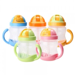 280ml Straw Baby Training Water Cup with Handle