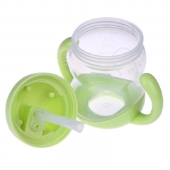 280ml Straw Baby Training Water Cup with Handle