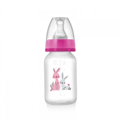 Standard Neck 120ml PP Baby Feeding Bottle with Customized Printing