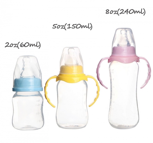 2oz/5oz/8oz Standard Neck PP Baby Bottle With Handle