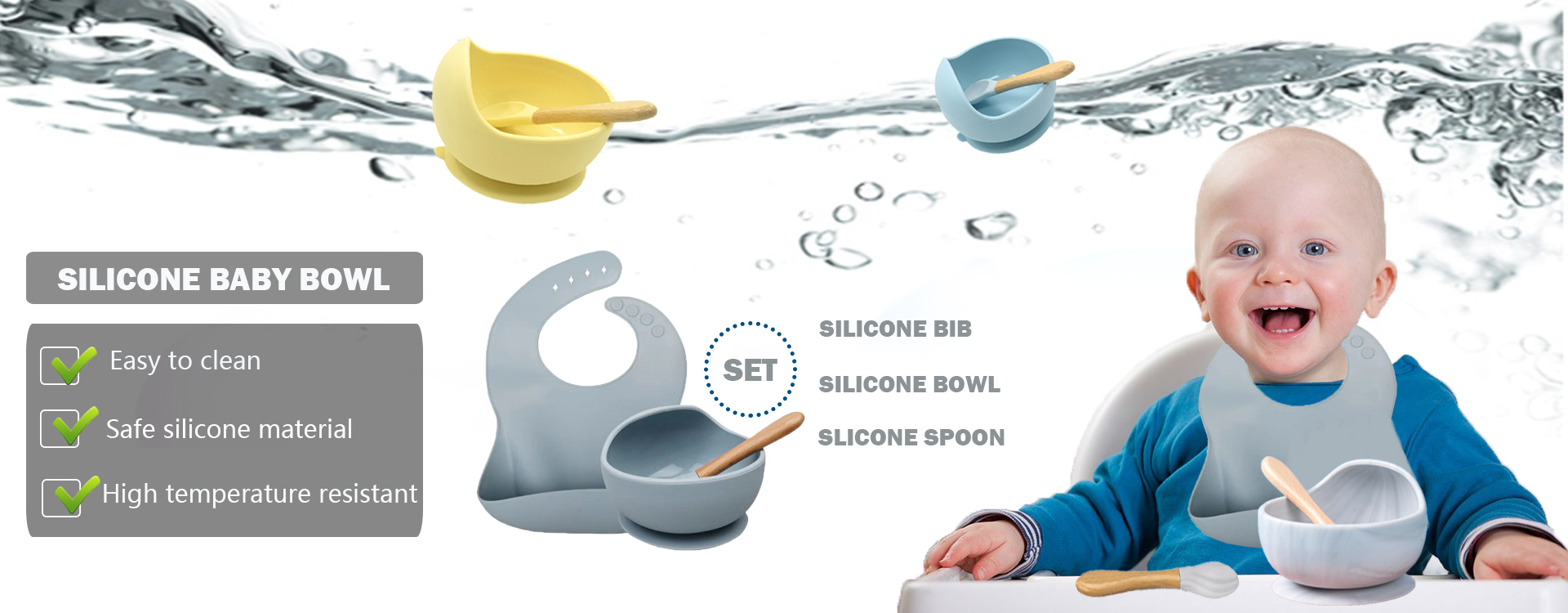 Sillicone Baby Feeding Set