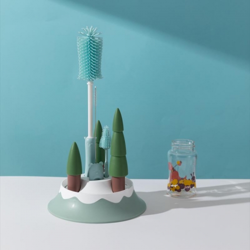 Multipurpose Bottle Drying Rack Bottle Brush Set