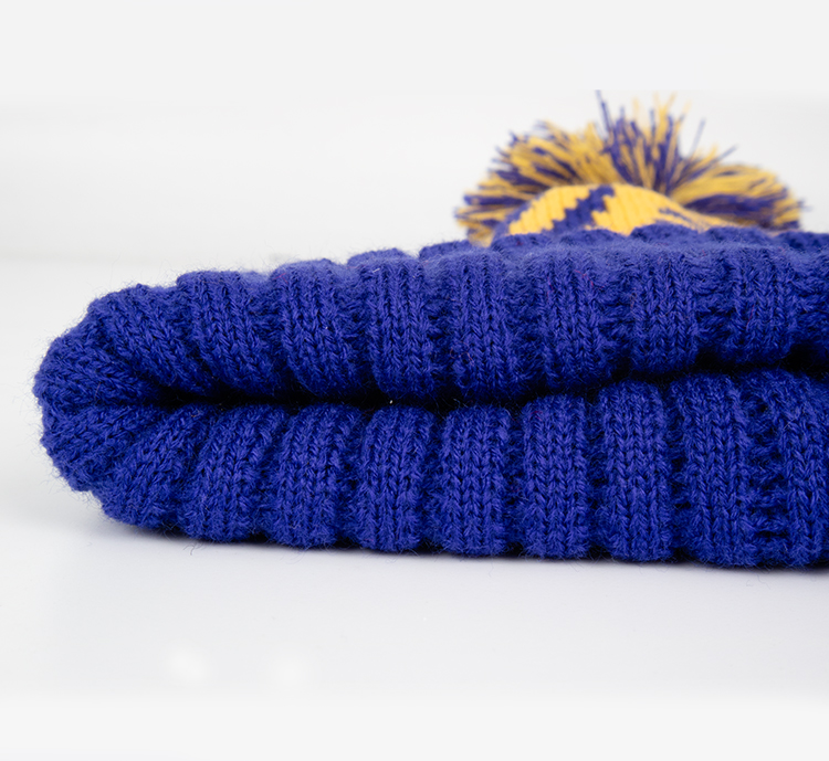 Jacquard Pom Cuff Beanie