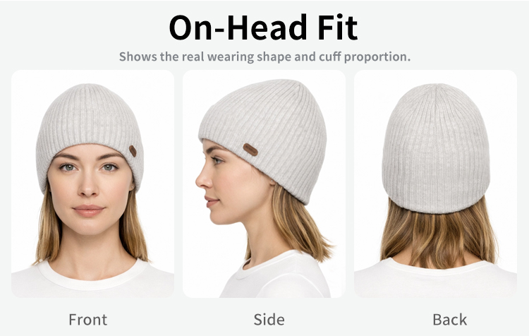Custom 100% Merino Wool Slouchy Beanie