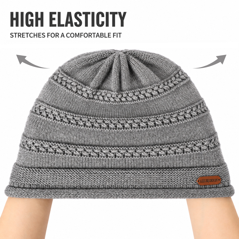 Textured Openwork Knit Beanie