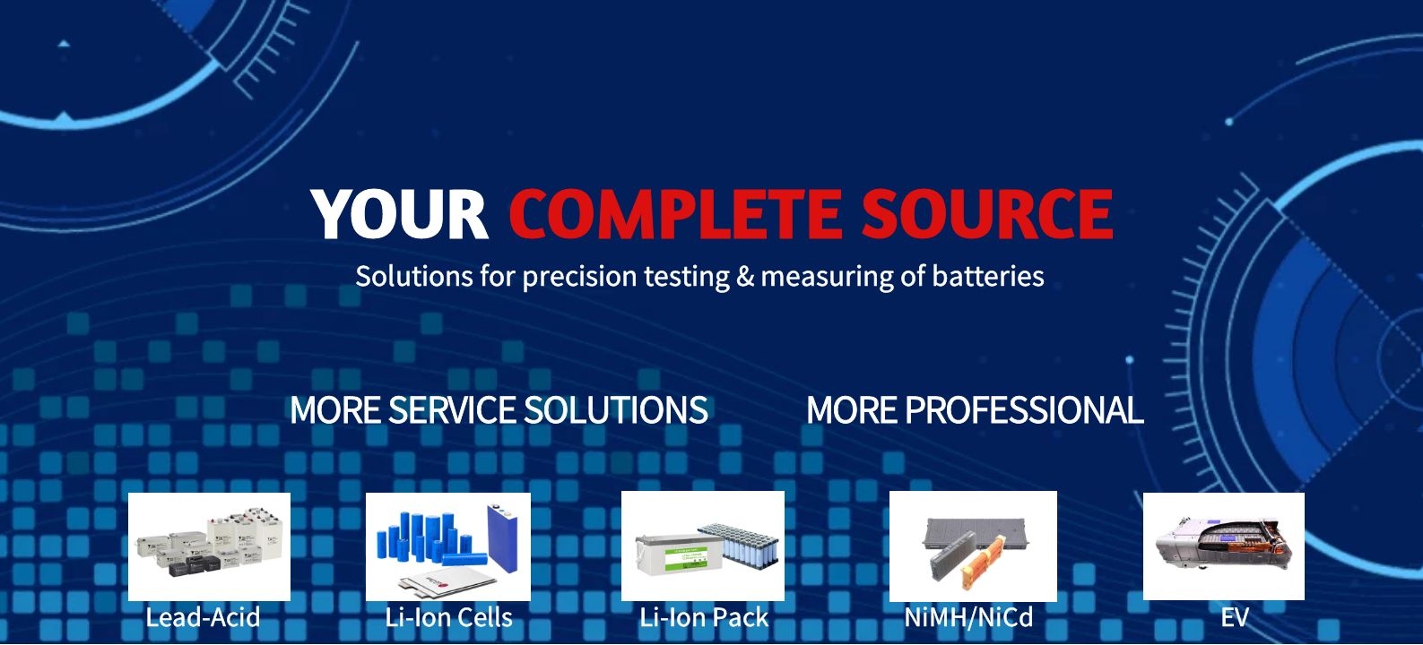precision testing & measuring of batteries