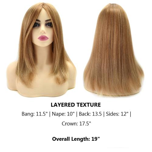 LyricalHair Heat Resistant Synthetic Monofilament Wigs For Women Natural Looking Mono Top Wigs Breathable Wefted Back Shoulder Length Full Cap Fiber Wigs