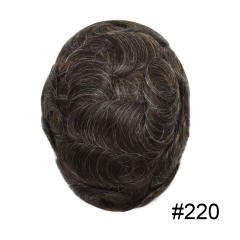 220# Darkest Brown with 20% Synthetic Grey Hair f