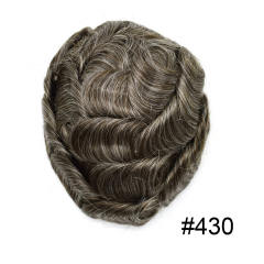 430# Medium Brown with 30% Synthetic Grey hair