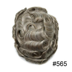 565# Medium Light Brown with 65% Synthetic Grey Hair