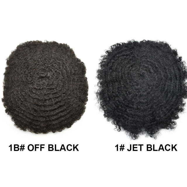 LYRICAL HAIR  Afro Kinky Curly Toupee for Black Men Brazilian Human Hair Mens Toupee French Lace Front Natural Hairline African American Mens Hairpieces For Black Men Hair Unit