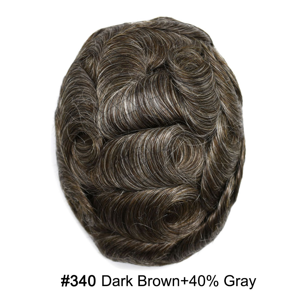 340 Dark Brown with 40%gray hair#