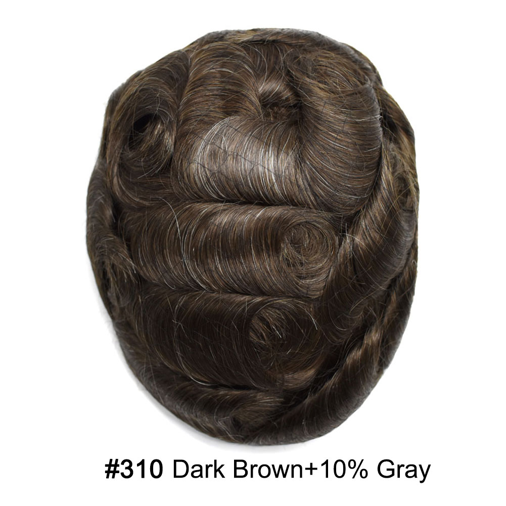 310 Dark Brown with 10%gray hair#