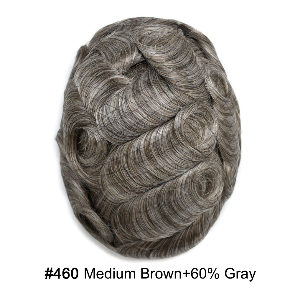 460 Medium Brown with 60%gray hair#