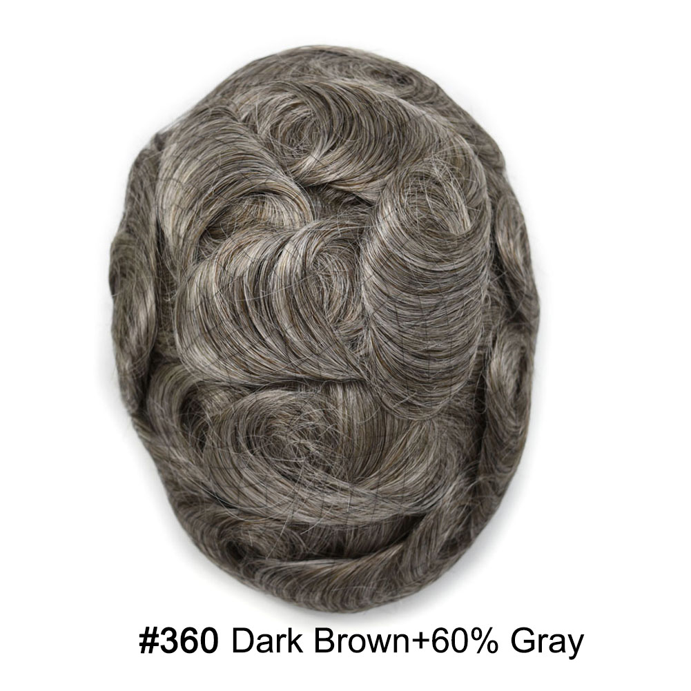 360 Dark Brown with 60%gray hair#
