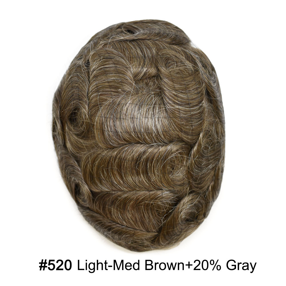520 Medium Light Brown with 20%gray hair#