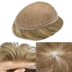 LYRICAL HAIR Non Surgical Hair Replacement for Men Hairpiece Full French Lace Mens Toupee Bleached Knots Natural Hairline Men Hairpiece European Human Hair Toupee for Men