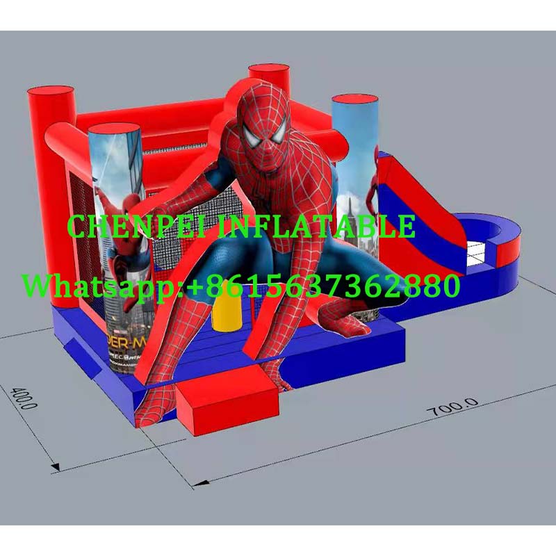 New spiderman bouncy castle for sale custom inflatables